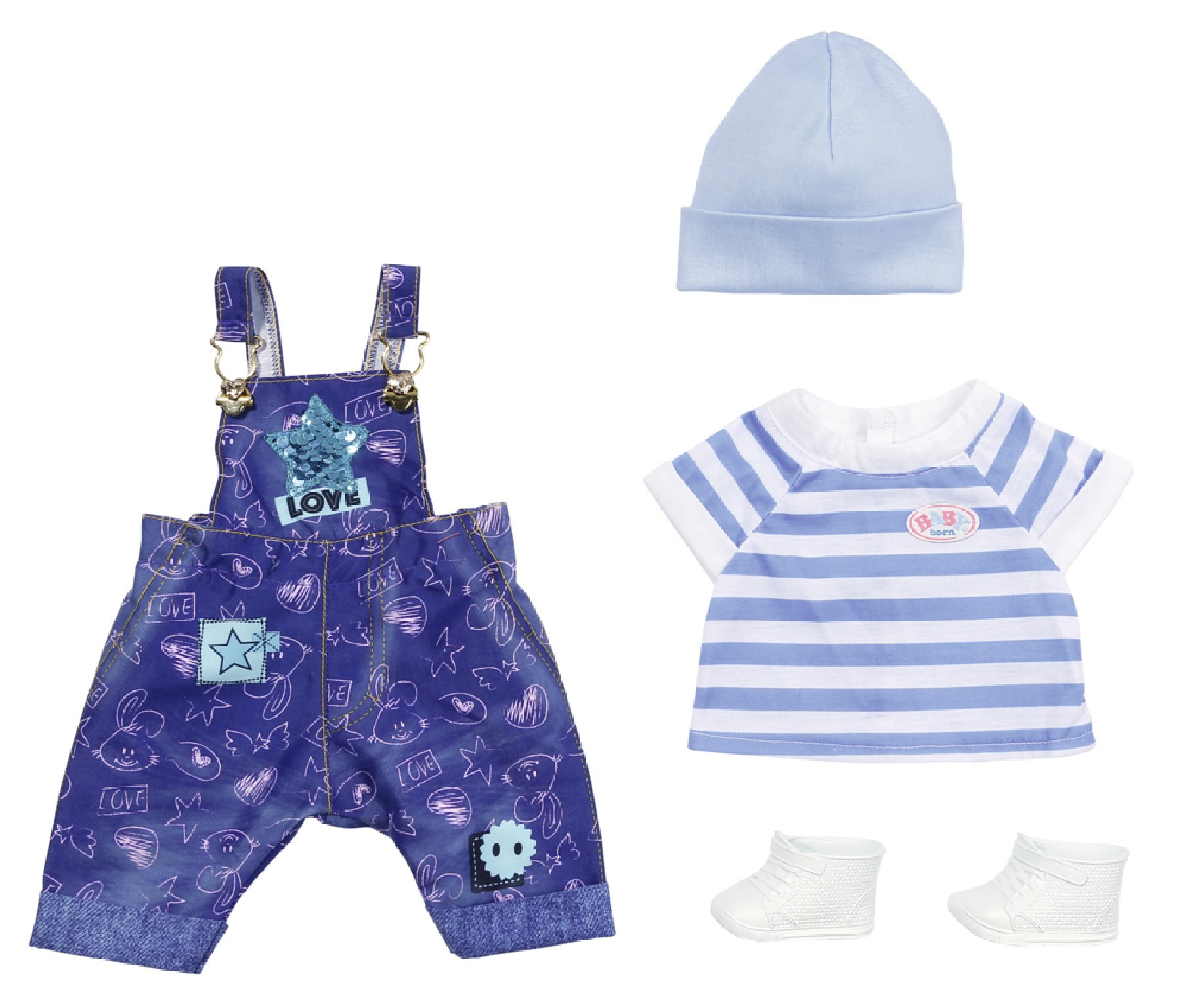 BABY born Deluxe Jeans Dungaree Set
