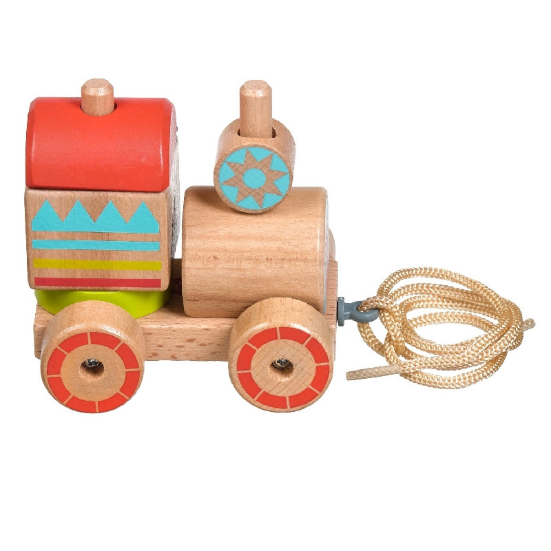 Wooden towing machine - puzzle