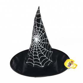 Childrens hat spider web white decor
