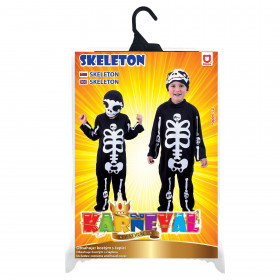 Children costume - skeleton with cap (M)