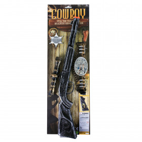 the cowboy rifle on a blister package