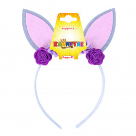 Purple headband with ears for children