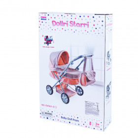 Doll stroller pink-gray