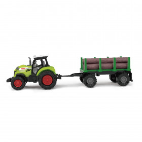 Tractor with sound light wood trailer