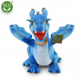 Plush blue dragon 40 cm ECO-FRIENDLY