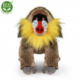 Plush monkey mandrill 28 cm ECO-FRIENDLY