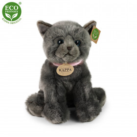 Plush cat gray 25 cm ECO-FRIENDLY