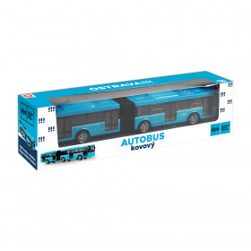 Metal bus DPO Ostrava blue 18 cm