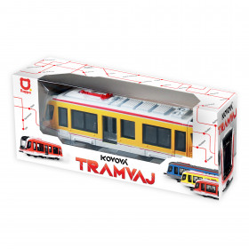 Tram metal yellow 20 cm