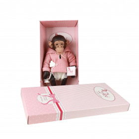 Chimpanzee doll Lola pink