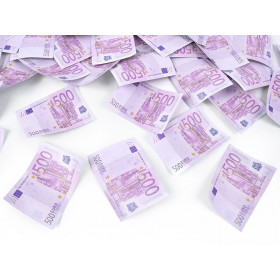 Party confetti 60cm banknote 500 EUR