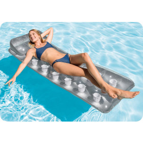 the inflatable silver lounger