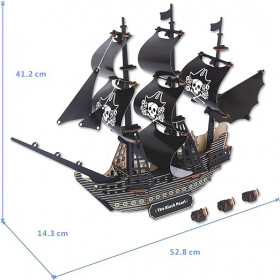 Woodcraft 3D Puzzle Pirate Ship