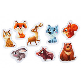 Forest animals - puzzle of 16 parts