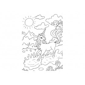 Coloring pages MFP A4 Unicorns 3