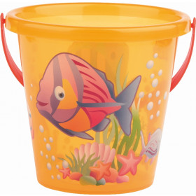 Bucket of goldfish transparent orange