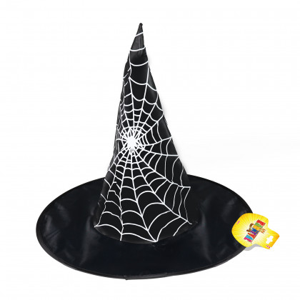 Childrens hat spider web white decor