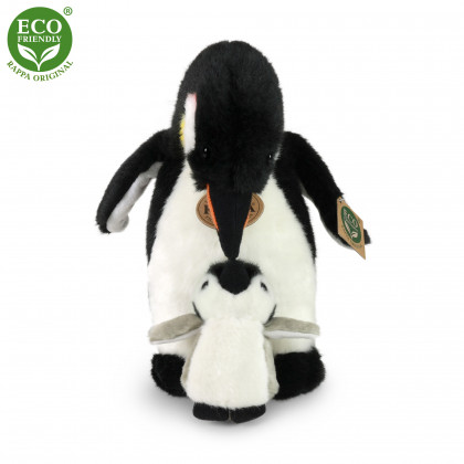Plush penguin with cub 22cm ECO-FRIENDLY