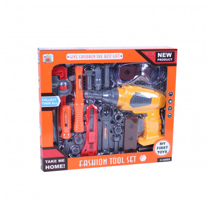 the tool set with a functional drill