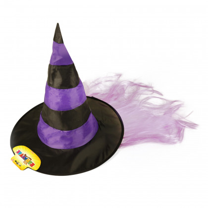 witch hat with hair / Halloween, adults