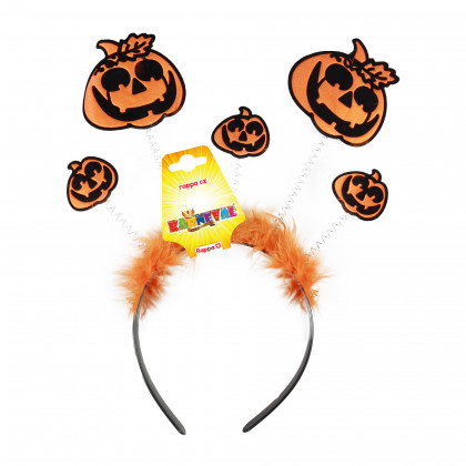 the Halloween headband 4 pumpkins