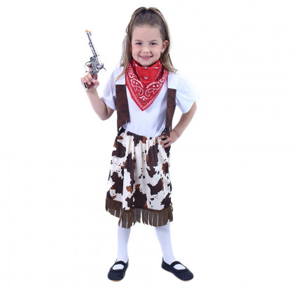 Children cowgirl costume with scarf (S)