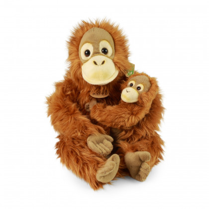 Plush orangutan with baby 28 cm ECO-F.