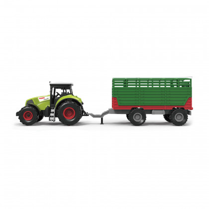 Plastic tractor with hay siding