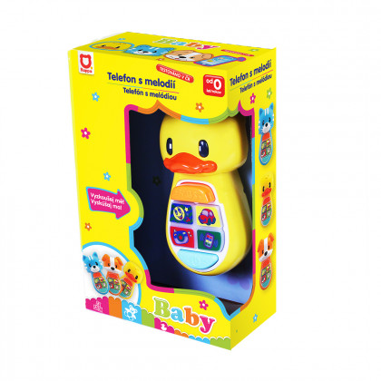 Phone for kids, sound and light, duck