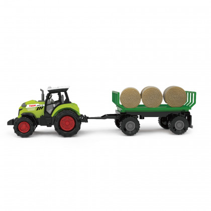 Tractor sound light trailer straw bales