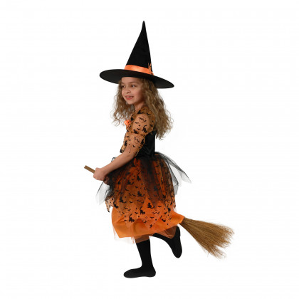 Children costume - orange witch(S)e-pack