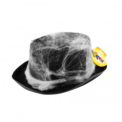 the hat with cobweb and spiders