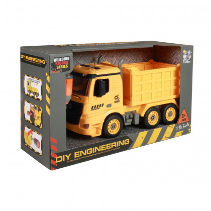 Auto truck tipper yellow in a box