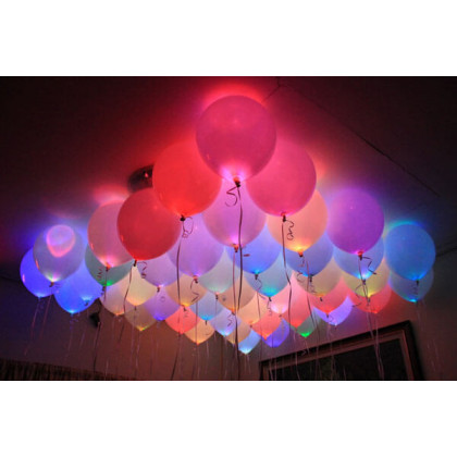 LED balloon shining 5 pcs mix 30 cm