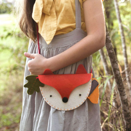 Petit Collage Sew a fox purse