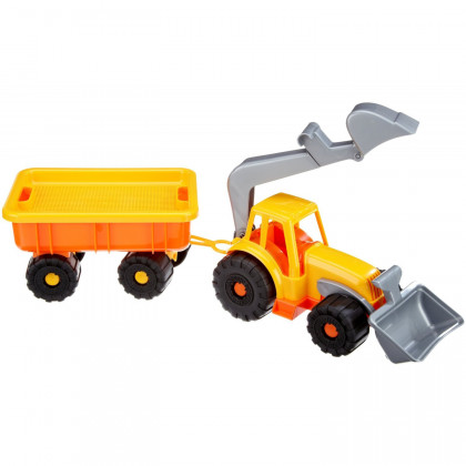 Tractor loader with orange lift
