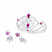 the Crown princess with earrings pink