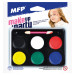 Face paints with a brush-6 pcs of colors